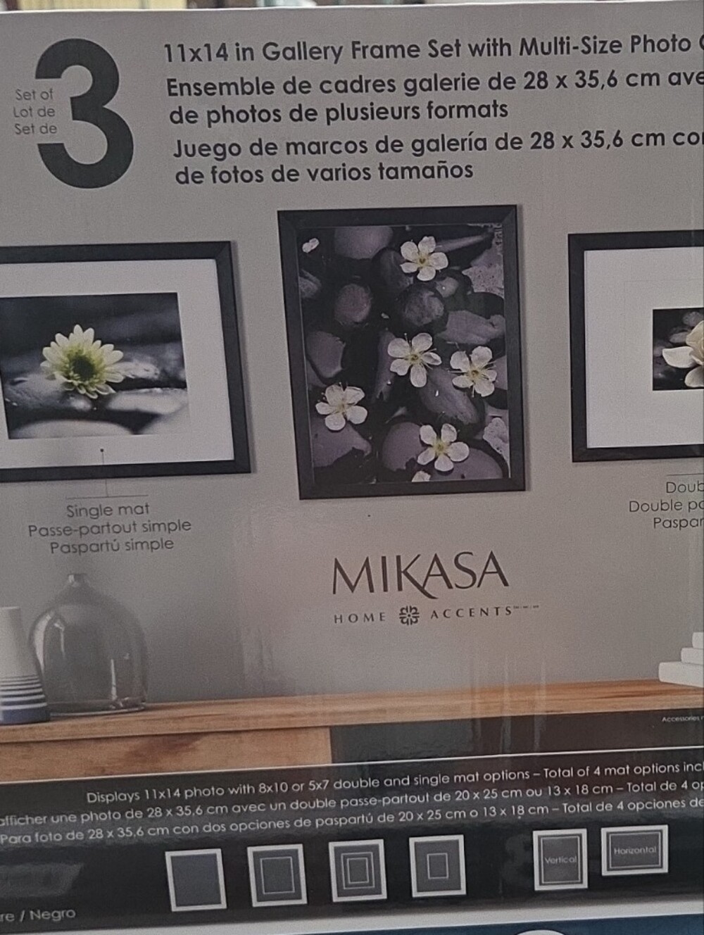 Mikasa Black Multi-Size Gallery Picture Frame Set